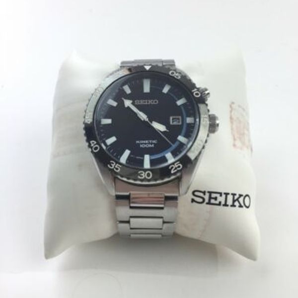 Seiko Kinetic Blue Dial Silver Tone Stainless Steel Men's Watch SKA623 AS  IS | WatchCharts