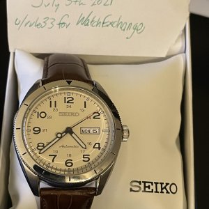 WTS] Seiko 4R36-04H0 Beige Dial with brown leather band | WatchCharts