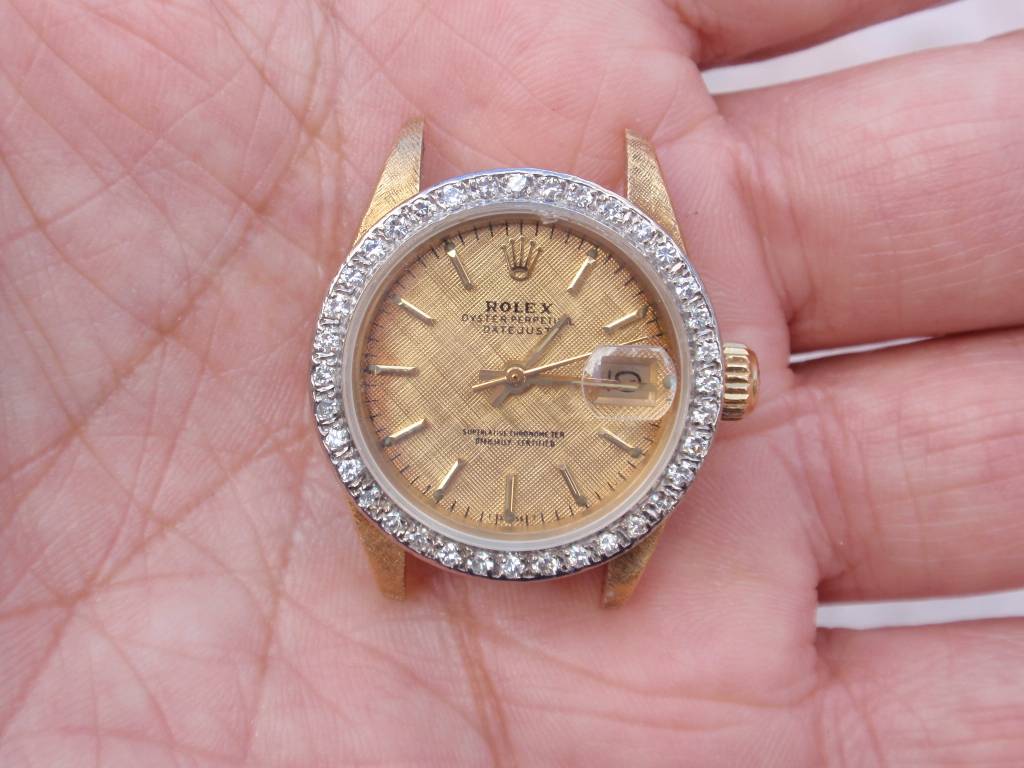 Ladies Rolex Oyster Perpetual Datejust Watch 6917 Stainless Steel 26mm  Copper
