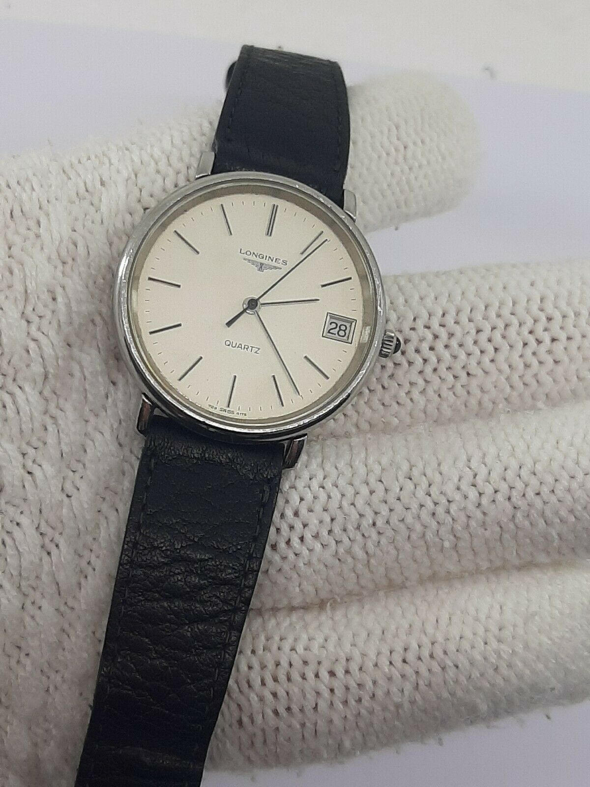 LONGINES WATCH L729.2 QUARTZ DATE MENS 34mm SWISS MADE SERVICE