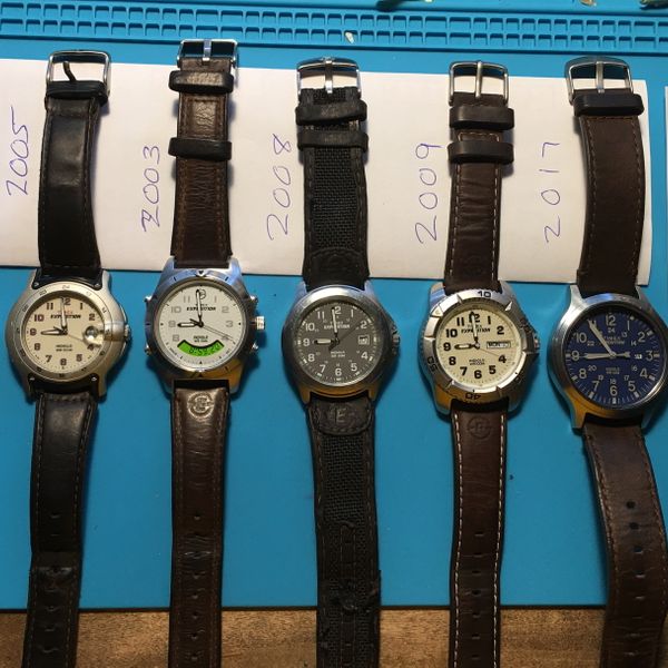 FS 6 Timex Expeditions + a DayDate Indiglo w/ fluted bezel. ALL