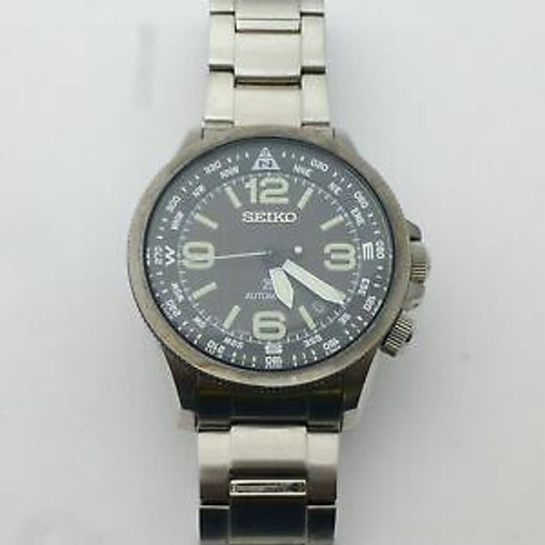 Seiko 4R35-01N0 Japan Mov't 23 Jewels WR 10 BAR Skeleton Stainless Steel  Watch | WatchCharts