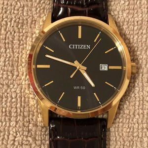 Men s Citizen Watch Date WR Gold Tone Black G111 S101425 WatchCharts Men s Citizen Watch Date WR Gold Tone Black G111 S101425 WatchCharts