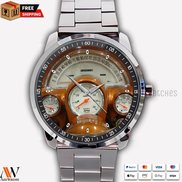 1960 Chevy Chev Corvette C1 C2 Gauge Quartz Watch Men's Wristwatches ...