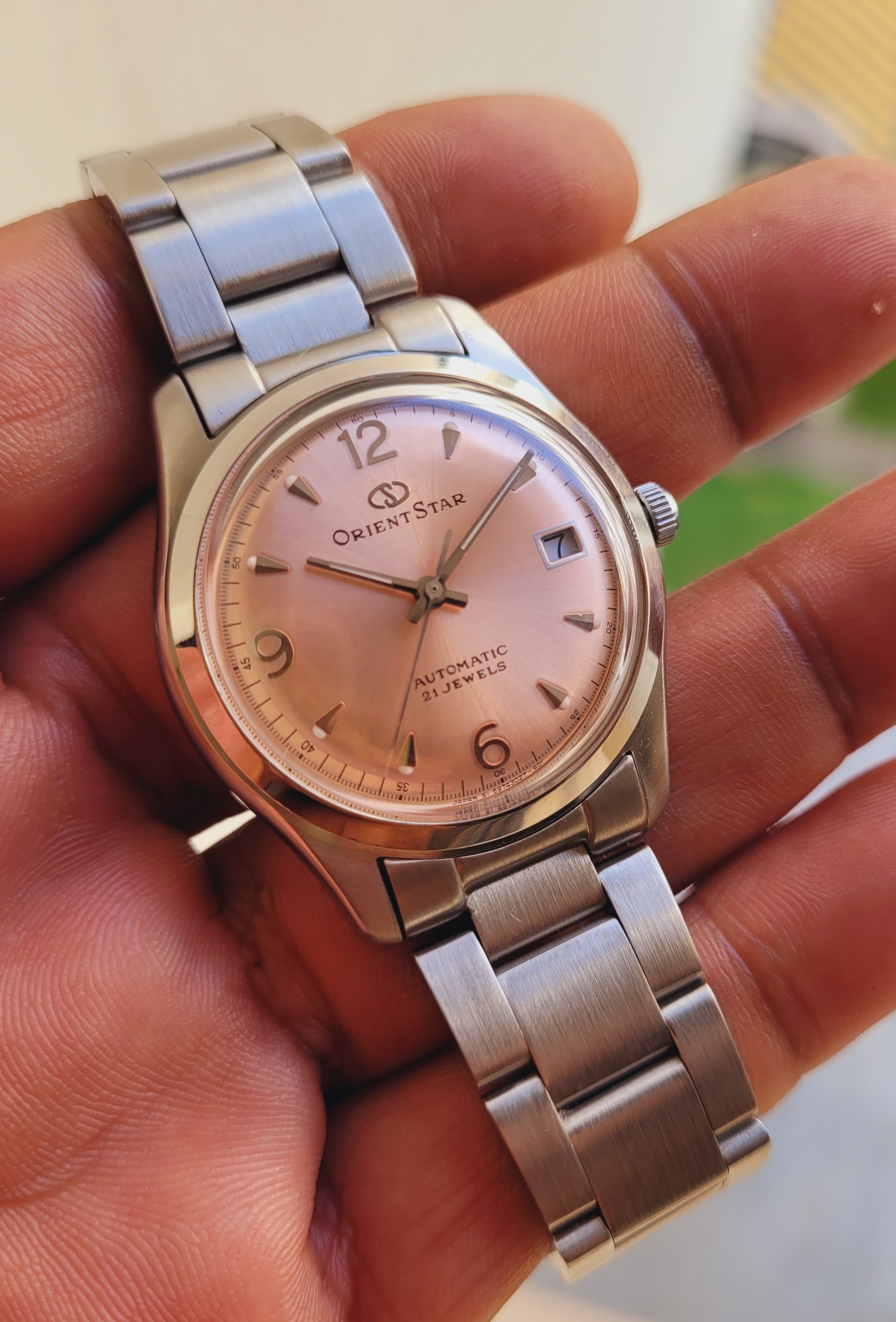 Orient Star Explorer Dial WZ0101PF and WZ0341NR Pink Salmon