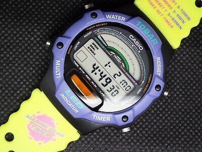 Rare CASIO Vintage Digital Watch 1046 MRT-100 MARINE GEAR TIMER
