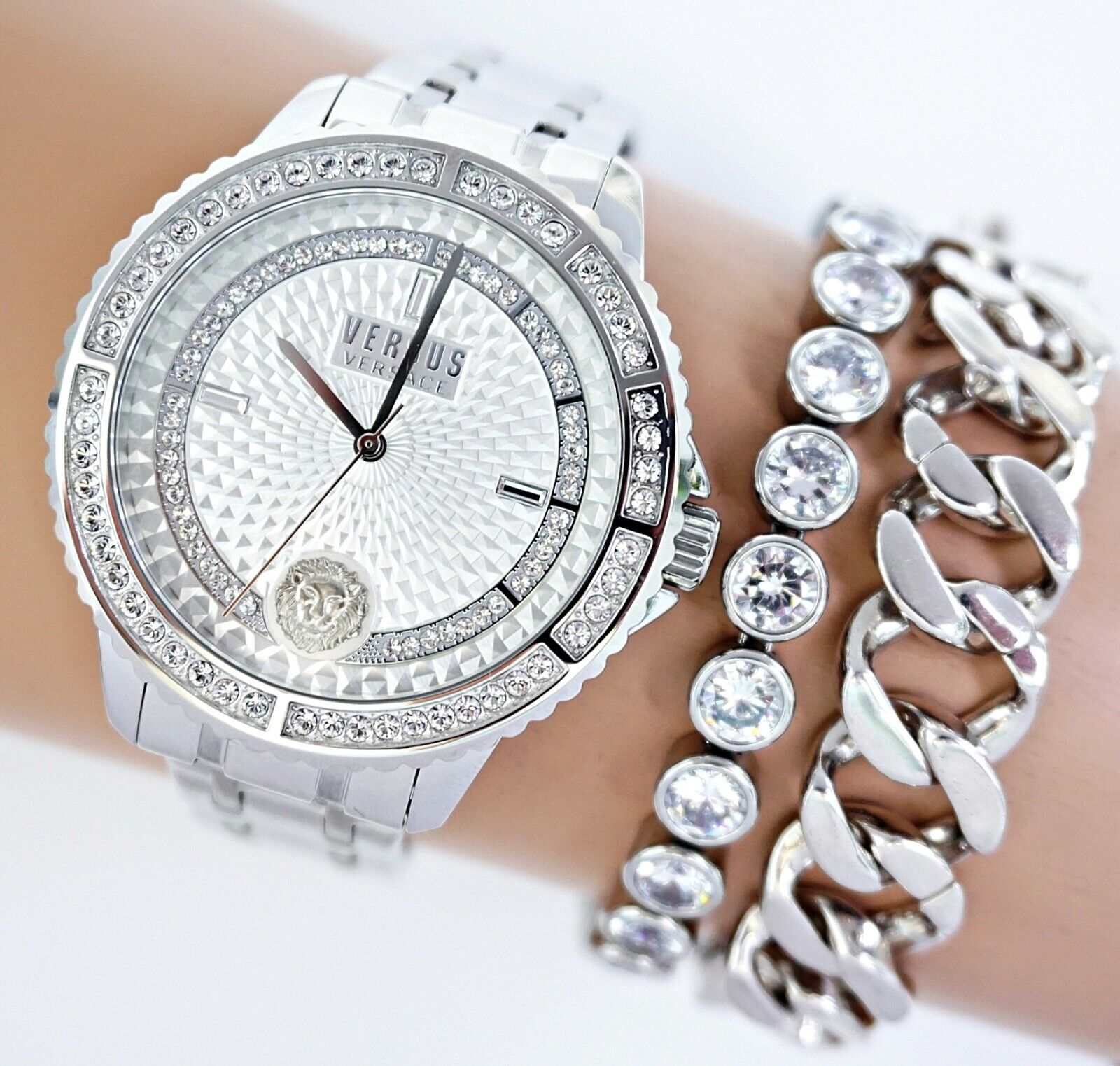 NWT  Versace Montorgueil Swarovski Crystal Embellished Bracelet Watch, 38mm Versus by Versace Montorgueil Quartz Watch, 38mm - Samsclub.com main image 2