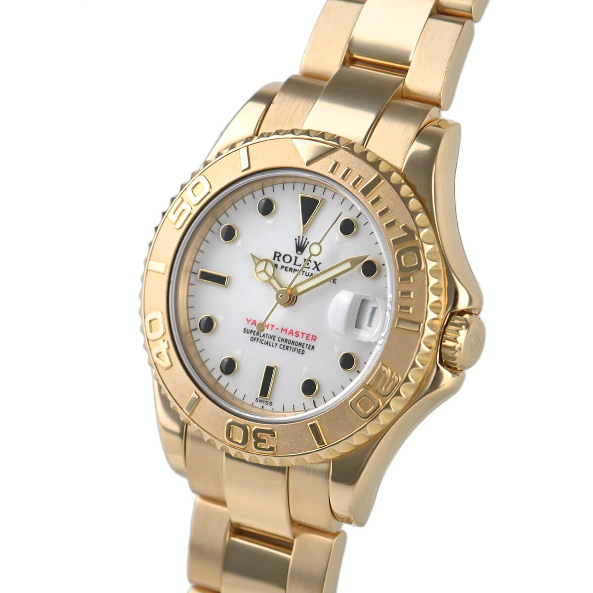 Rolex Yacht-Master 35 18K Yellow Gold Blue Dial Unisex Watch 68628 - 68628-BLUE