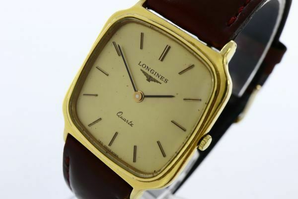 LONGINES 150 6724 SQUARE Quartz Watch 18K Gold Plated 6532