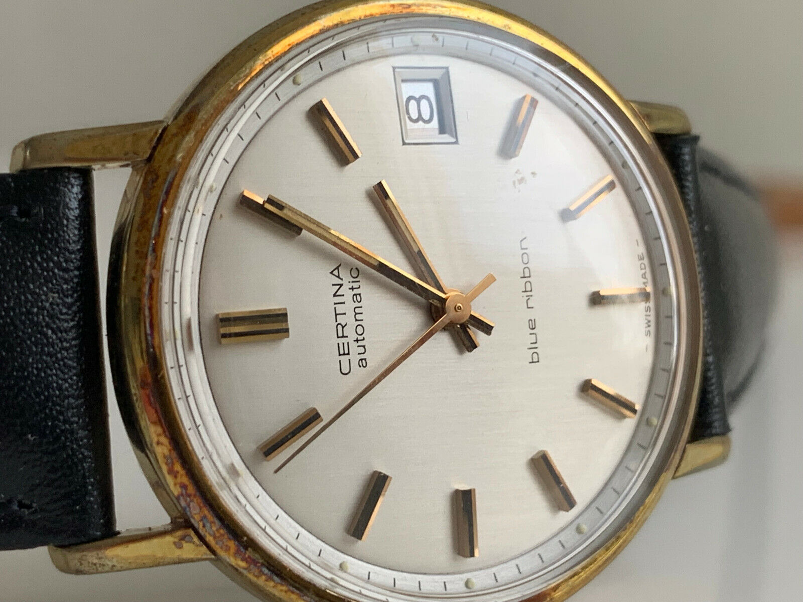 Certina automatic blue ribbon gold best sale