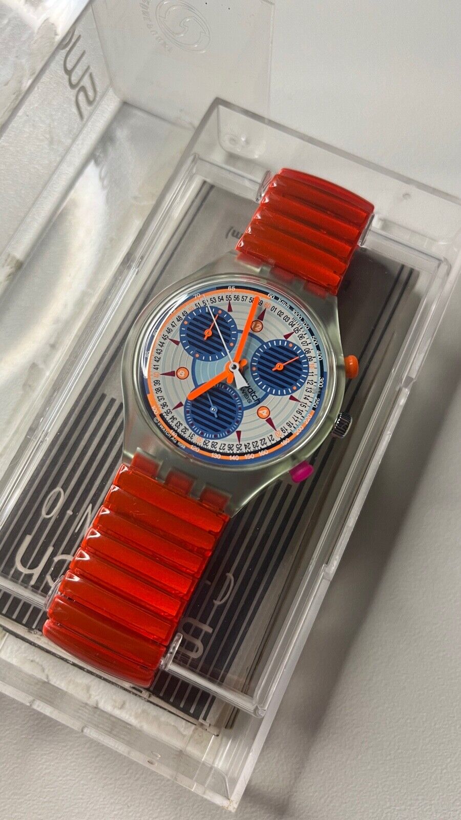 Swatch Chrono Inspyral SCG102 SCG103 1994 NUOVO FUNZIONANTE