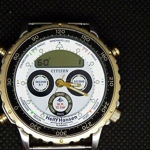 Rare CITIZEN VINTAGE DIGITAL WATCH HELLY HANSEN 1989 SAILING YACHT