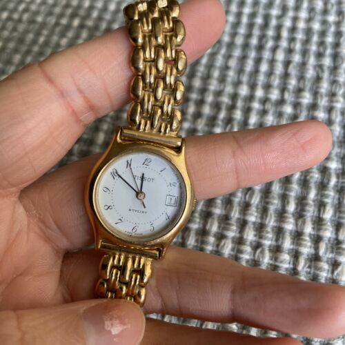 Tissot Stylist Swiss Made Ladies Quartz Watch With Date Mineral 