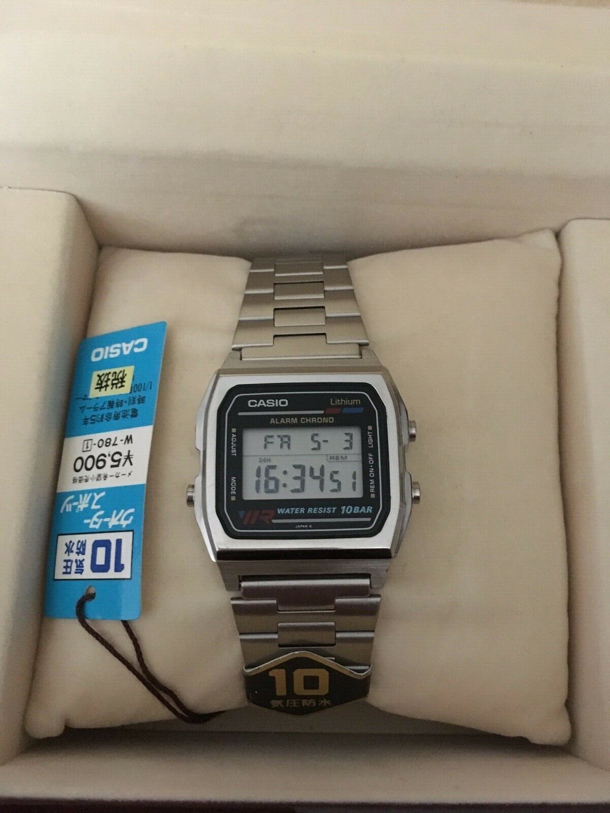 casio metal case digital watch