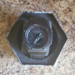 Casio g-shock GA-2100 (stealth black casioak mod) WatchCharts
