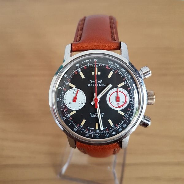 オマドさん専用 Smiths Astral Reverse Panda Chronograph gents watch 1969, Valjoux