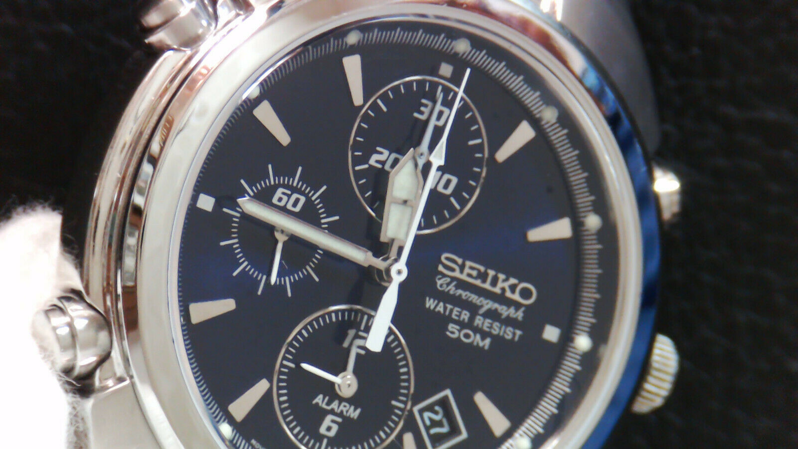 アクセサリー SEIKOクロノグラフ 7T32-7G50 ブルー