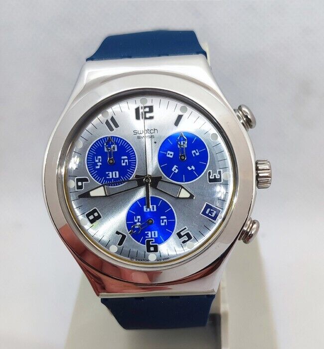 swatch スウォッチ irony アイロニー クロノグラフ アイスブルー