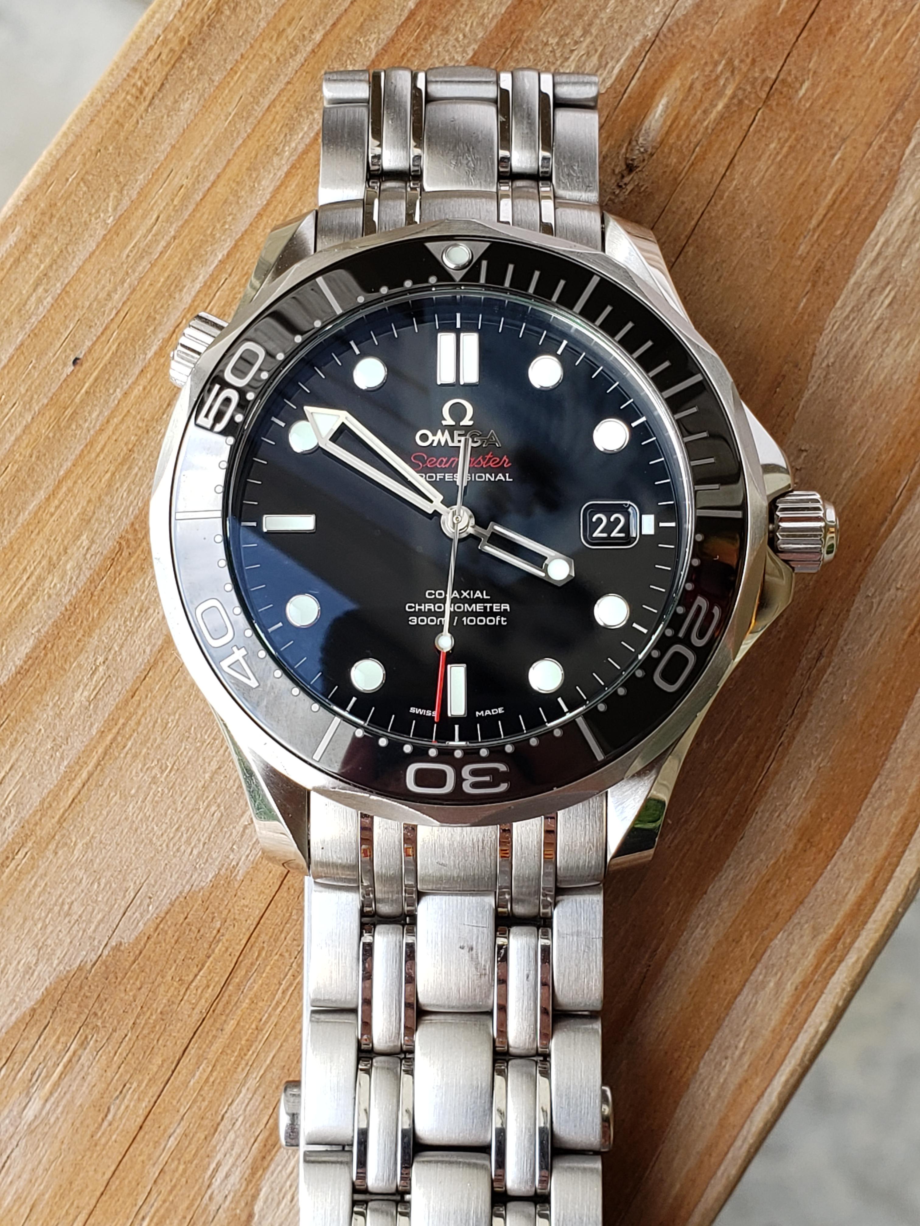 Omega smpc seamaster blue ceramic with adjustable clasp / original -  myWatchMart