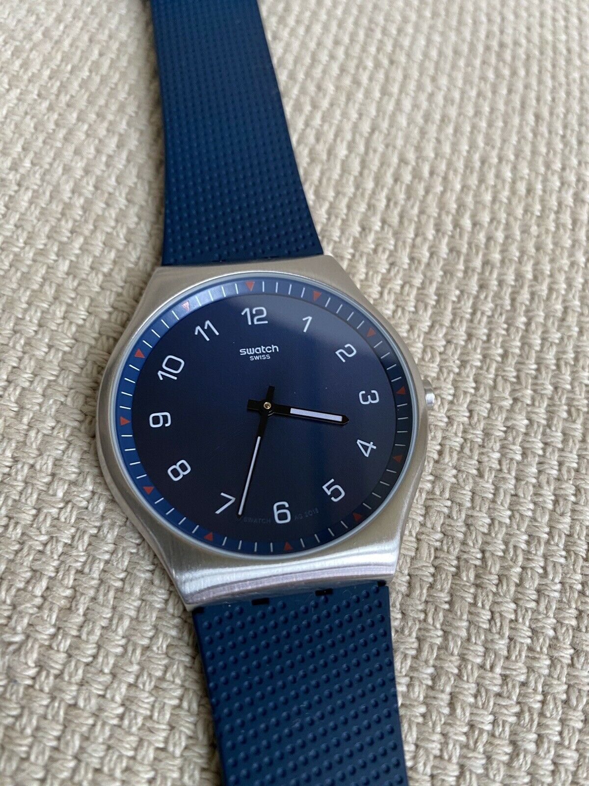 Swatch Skin Irony 42 Stainless Steel Quartz Rubber Strap, Blue SS07S102 |  WatchCharts