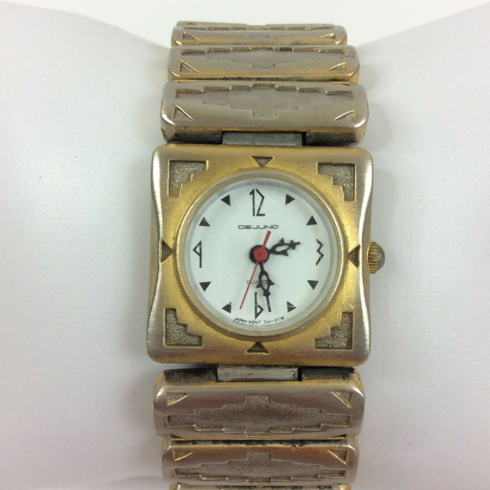 Vintage Dejuno Watch Men Gold Silver Two Tone Southwest Wide  display picture 2
