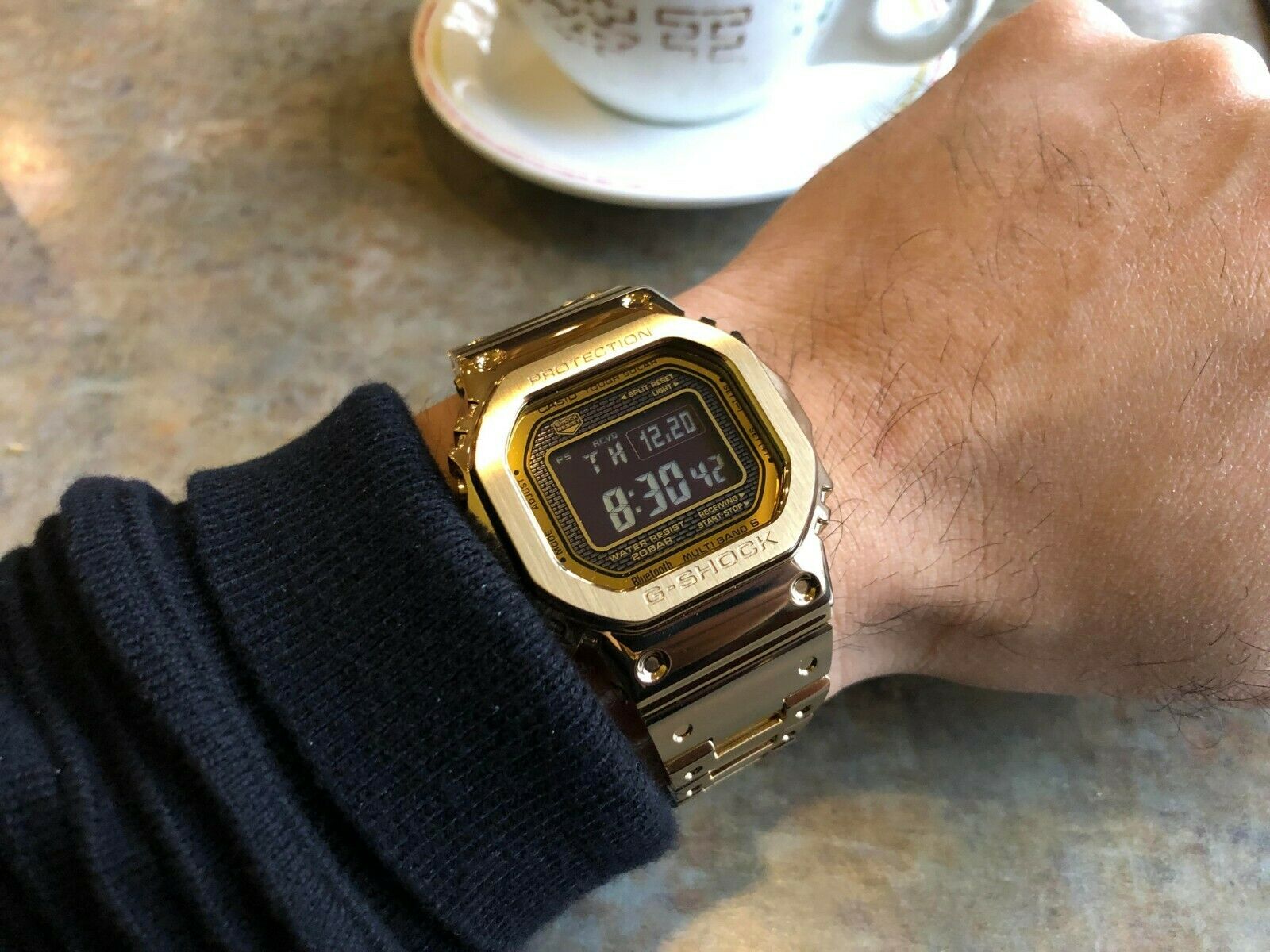 g shock gold bluetooth