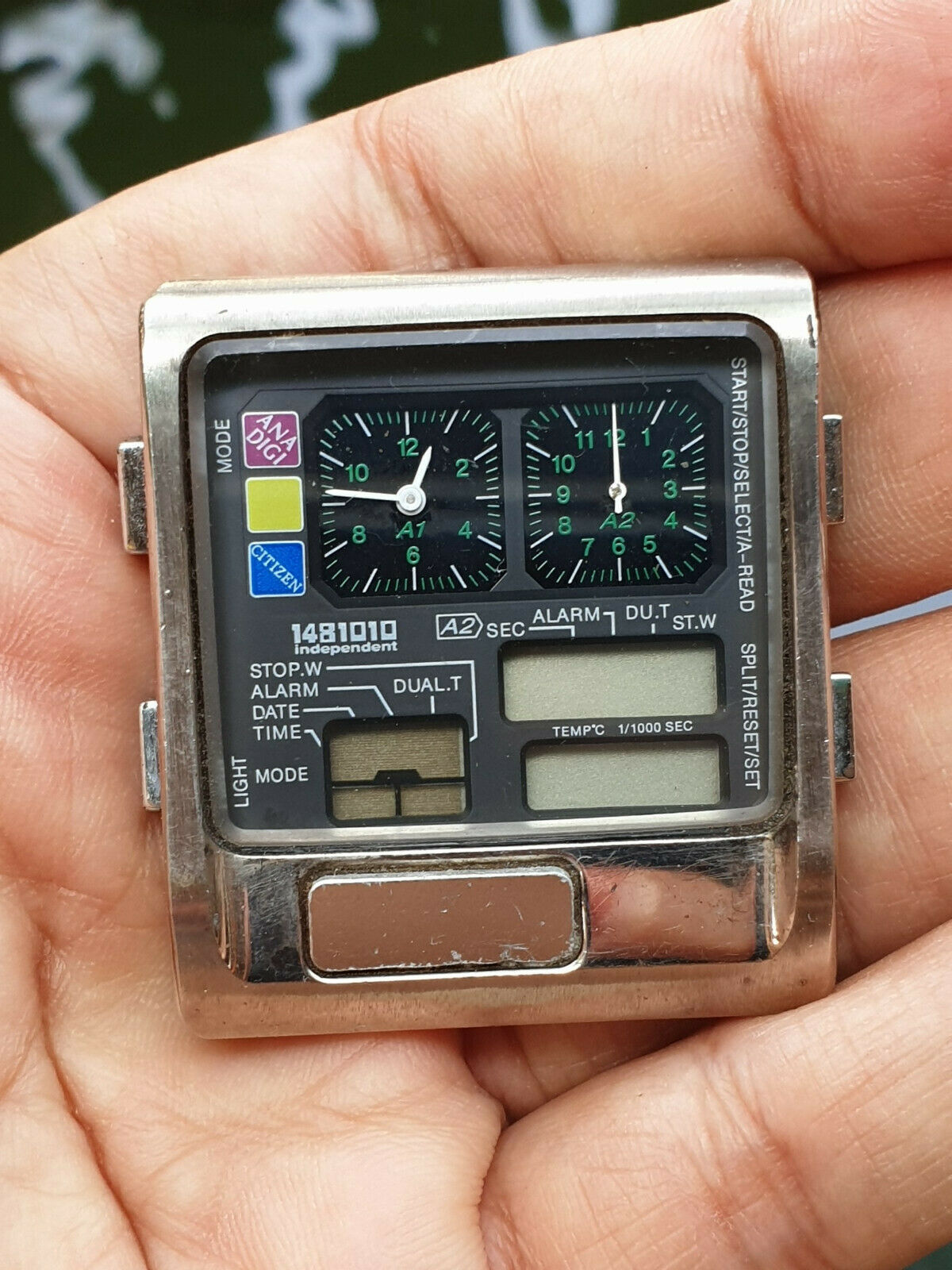 Rare Vintage Citizen Ana-Digi 1481010 8987-L19010 Alarm Stopwatch