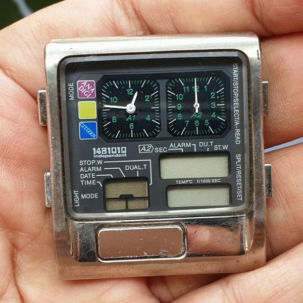 Rare Vintage Citizen Ana-Digi 1481010 8987-L19010 Alarm Stopwatch