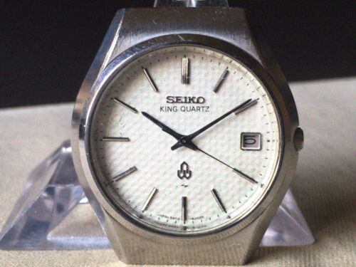 Vintage SEIKO Quartz Watch/ KING QUARTZ 5855-8000 SS 1977
