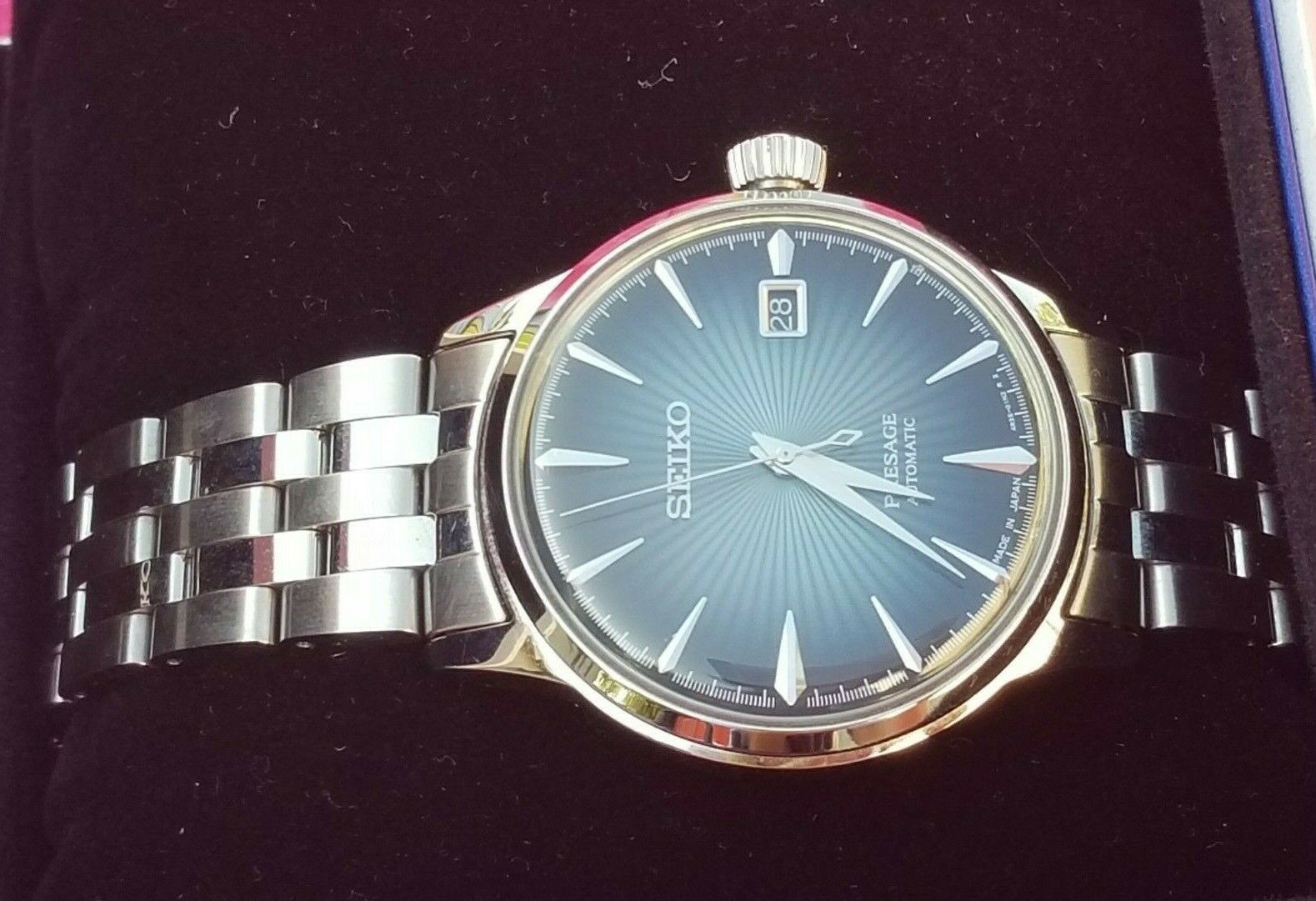 Seiko PRESAGE Automatic Blue Gradation Cocktail Time "Blue Moon ...