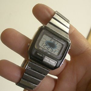 seiko pulse watch mens vintage lcd s229-5019 parts repair time works orig  band | WatchCharts