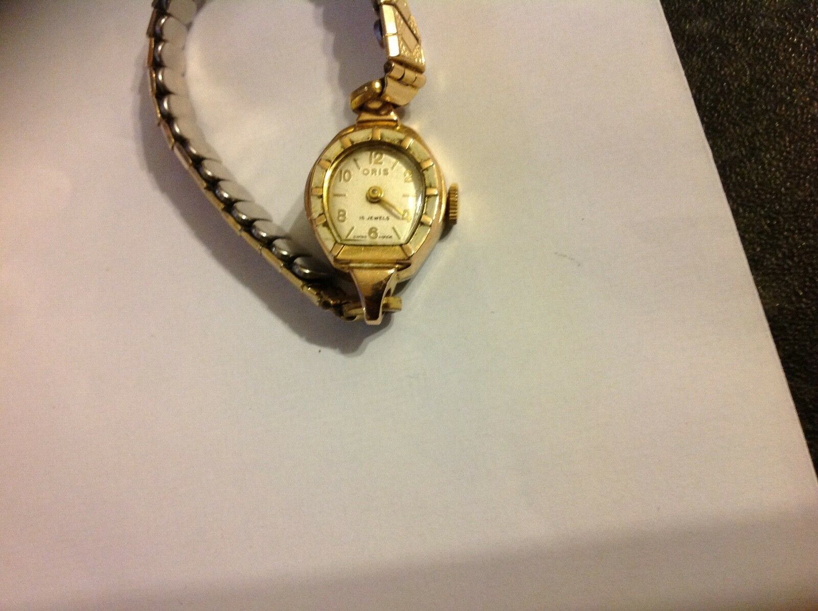 Classic Vintage Oris Swiss Ladies Watch Rolled Gold. Working But