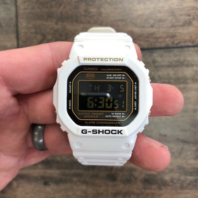 Casio G-Shock DW-5025B-7 Rising White 25th Anniversary Watch 