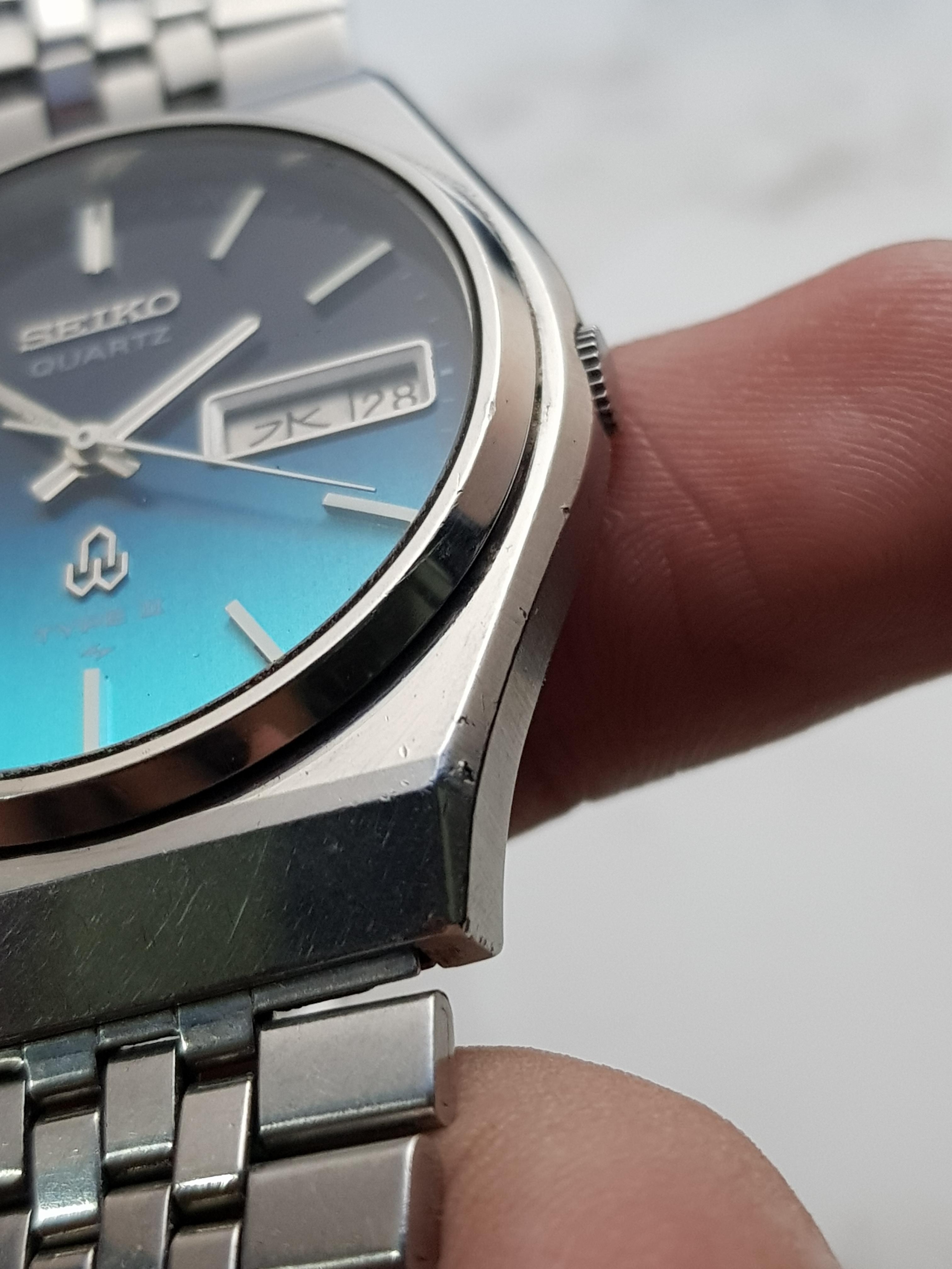 セイコー　SEIKO☆タイプⅡ☆ブルーグラデーション☆7123-7070 SEIKO TYPEⅡ vintage quartz 7123-7070 セイコータイプツー