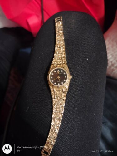 vintage jules jurgensen ladies watch Gold Nugget 18k plated