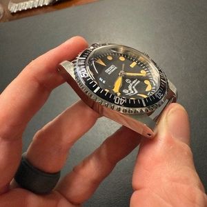 CUSTOM SEIKO MOD SILVER FACE DATEJUST NON FLUTED NH35
