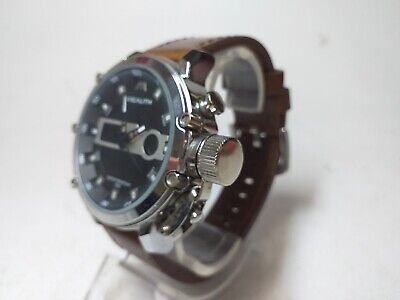 MEGALITH Men s Watches Men Digital Analogue Sports Military Brown