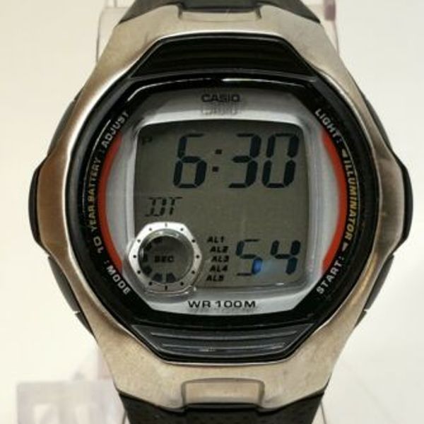 Casio W 751 Mens 100m Silver Digital Alarm Chrono Quartz Watch New Battery WatchCharts