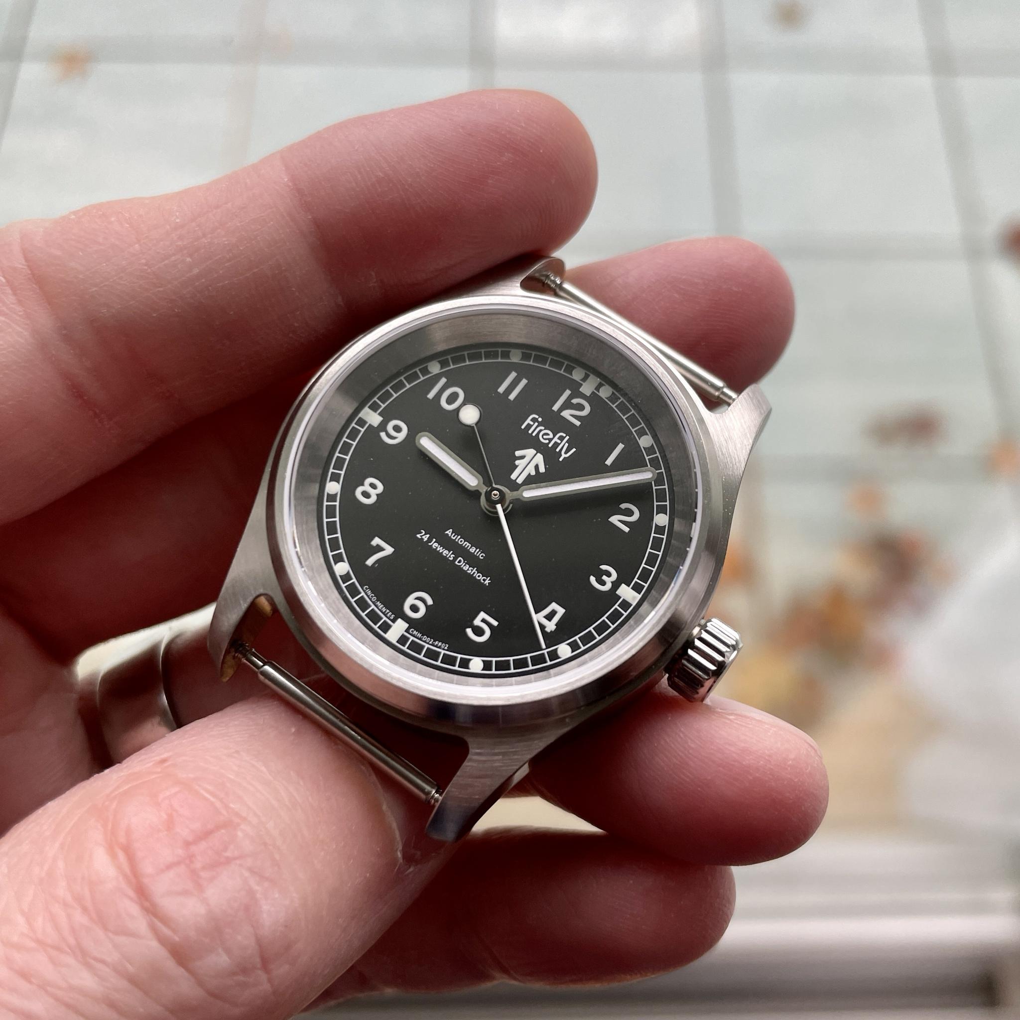 180 USD] For Sale: 36mm Cincomentes Firefly Field watch mod, No date, Seiko  NH35 | WatchCharts