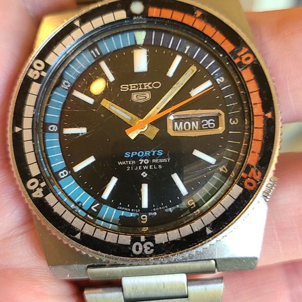 Seiko 6119 6050 5 Sports REGATTA Automatic Seiko 21 Jewel Runs NO ...