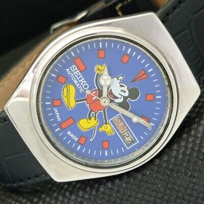 VINTAGE SEIKO CARTOON DIAL AUTO 7009A JAPAN MENS D D BLUE WATCH