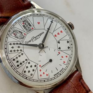 VINT Girard Perregaux Poker dial extremelly bigl swiss ca 58 NO