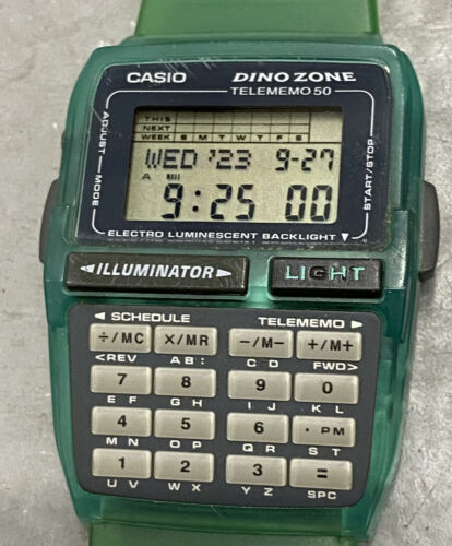 Rare Vintage Casio DBC-63 Telemono DINO ZONE Japan Digital