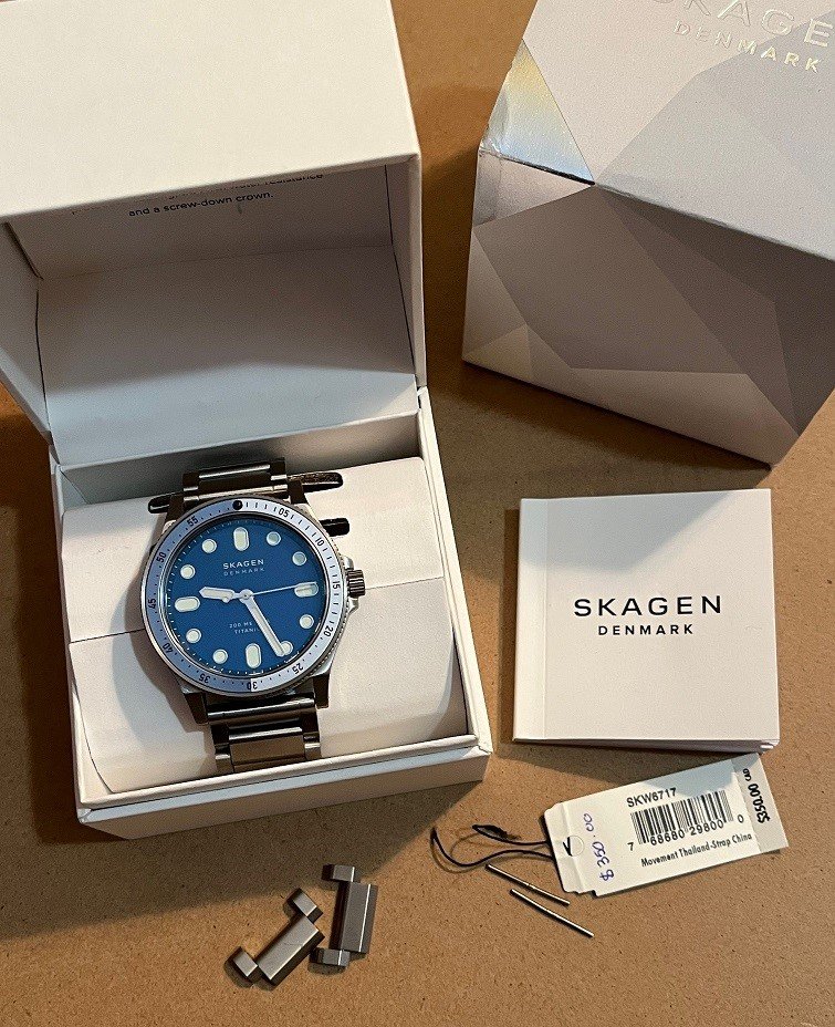 325 USD FS Skagen Fisk Titanium Quartz Diver Limited Edition