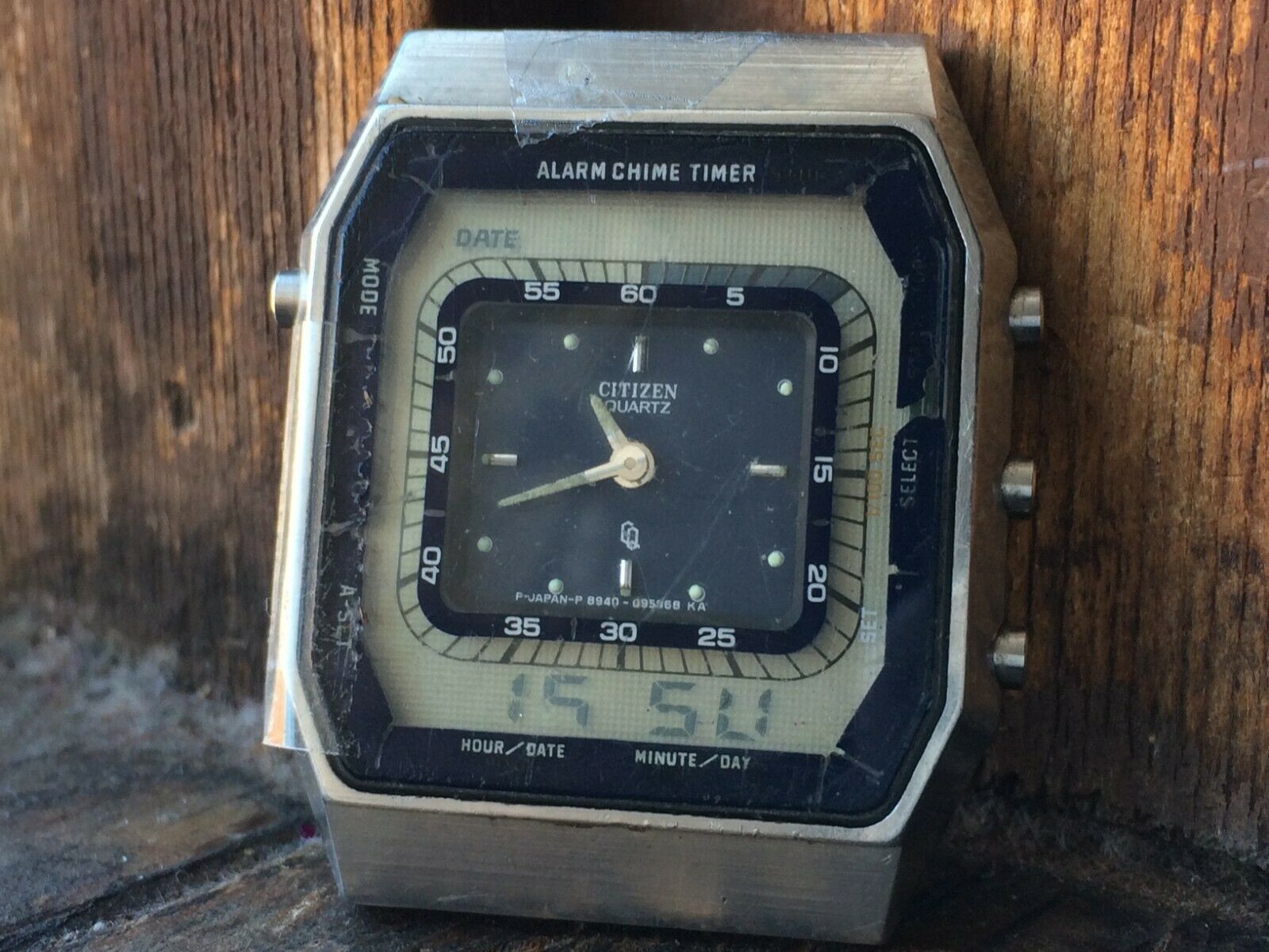 AUTHENTIC Nice Vintage Gents CITIZEN QUARTZ CQ Timetrack 8940,2j