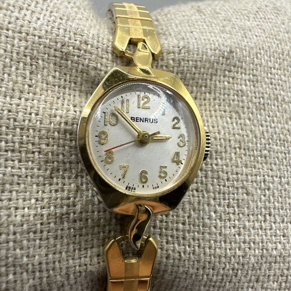 Vintage Benrus Ladies Watch Gold Electroplate Works Perfect ...