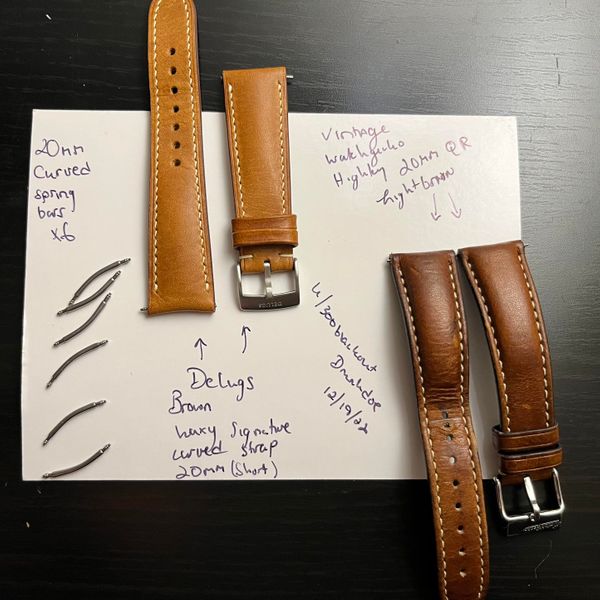 [WTS] Watchgecko and curved Delugs straps, curved spring bars WatchCharts