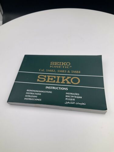 SEIKO KINETIC CAL 5M82 5M83 5M84 INSTRUCTIONS WATCH WatchCharts