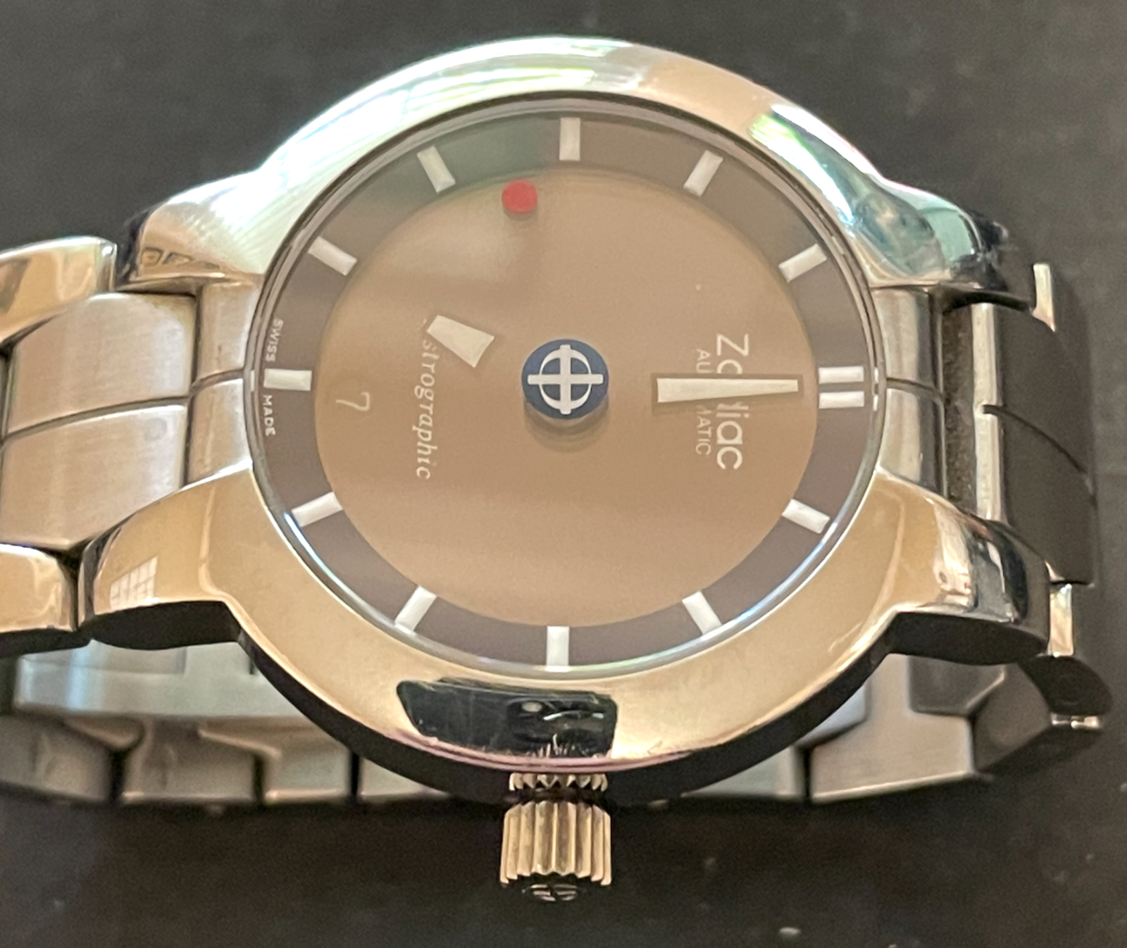 Zodiac Astrographic 2000 Men's Automatic Watch Running Blue Dial