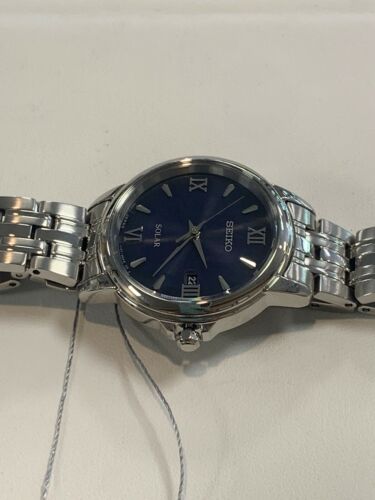 SEIKO CORE SUT347 LADIES SOLAR WATCH SILVER BLUE Sut347